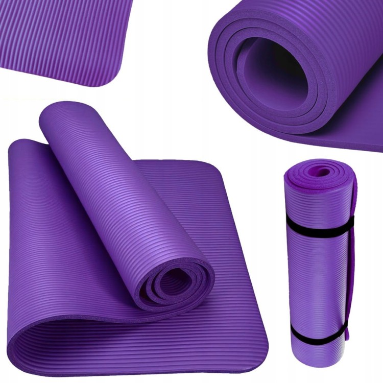 MATA NBR do Jogi ćwiczeń fitness aerobik Joga DUŻA MOCNA GRUBA KARIMATA 15