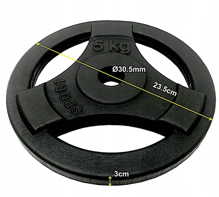 Obciążenie żeliwne 6x5 kierownica 30kg talerz 31mm