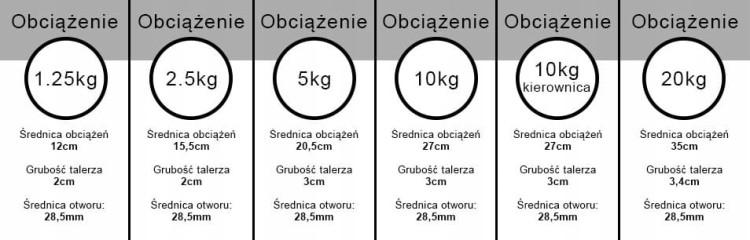 OBCIĄŻENIE ŻELIWNE 4x2,5kg ZESTAW talerz krążek 31