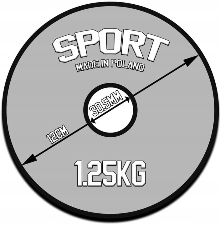 OBCIĄŻENIE ŻELIWNE 4x1,25kg talerz 31mm ZESTAW 5kg