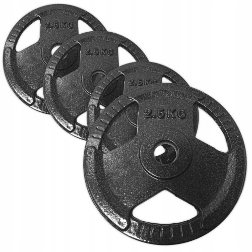 Obciążenie żeliwne 4 x 2,5 kg zestaw 10kg talerz żeliwny kierownica 28mm