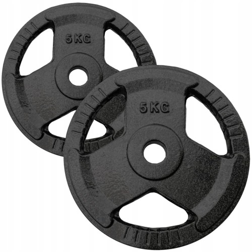 Obciążenie żeliwne 2x5kg talerz 28mm zestaw 10kg kierownica hantla