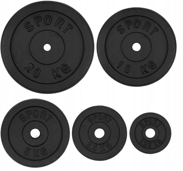 OBCIĄŻENIE ŻELIWNE 100 kg ZESTAW 18 talerzy 28mm