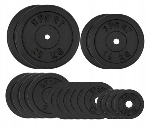 OBCIĄŻENIE ŻELIWNE 100 kg ZESTAW 18 talerzy 31mm