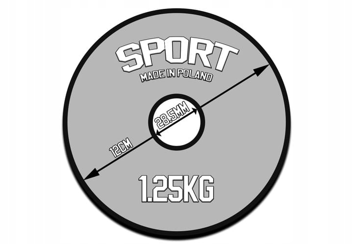 OBCIĄŻENIE ŻELIWNE 115 kg ZESTAW 18 talerzy 28,5mm
