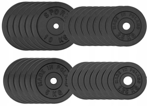 OBCIĄŻENIE ŻELIWNE 120 kg ZESTAW 28 talerzy 31mm