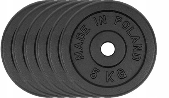 OBCIĄŻENIE ŻELIWNE 120 kg ZESTAW 28 talerzy 31mm
