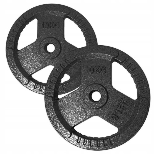 OBCIĄŻENIE ŻELIWNE 2x10 kg talerz kierownica 28mm ZESTAW Obciążeń żeliwnych