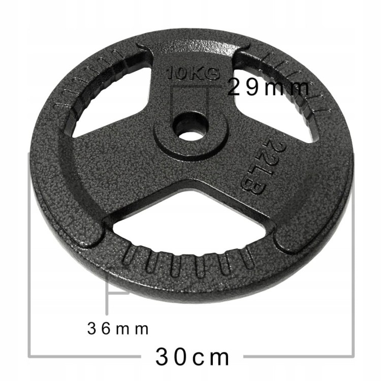 OBCIĄŻENIE ŻELIWNE 2x10 kg talerz kierownica 28mm ZESTAW Obciążeń żeliwnych