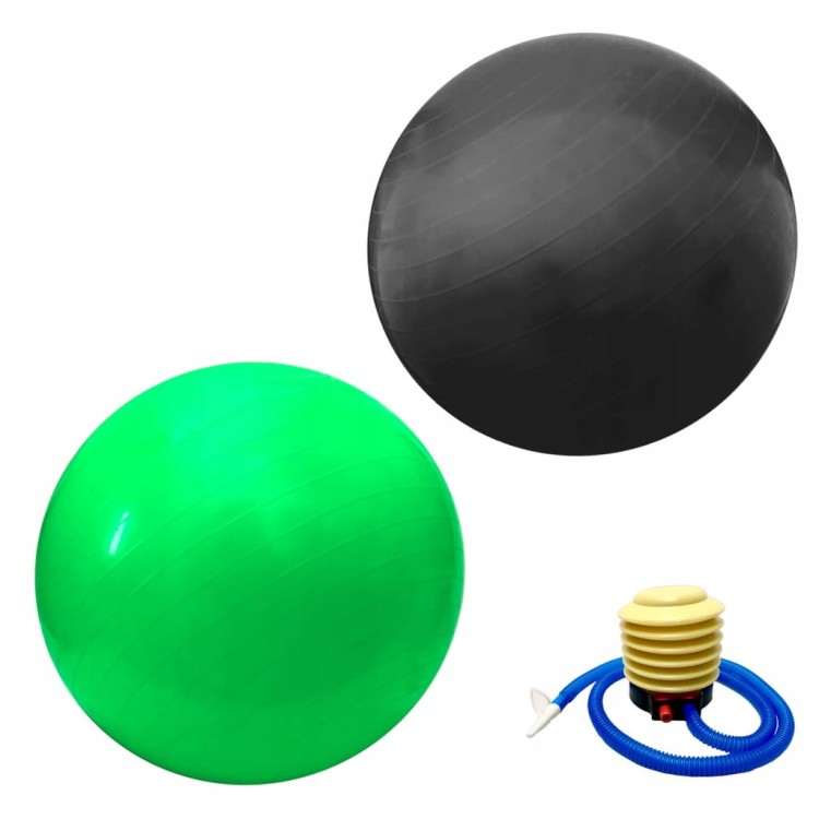 Piłka gimnastyczna do ćwiczeń fitness +pompka 75cm
