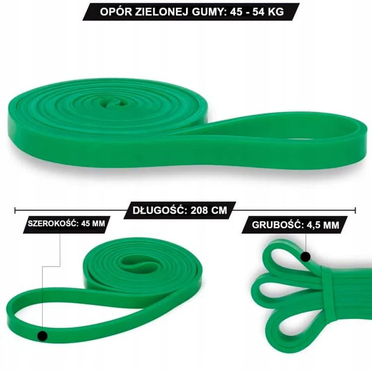ZESTAW 6 GUM DO ĆWICZEŃ POWER BAND GUMY OPOROWE DUŻY OPÓR