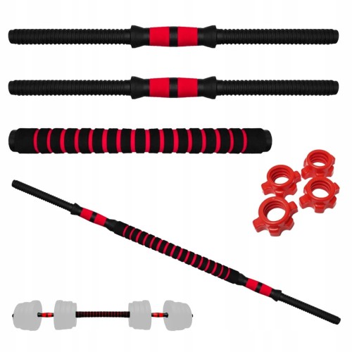 ZESTAW 2 gryfy do hantli z łącznikiem 51cm 25mm gryfiki sztangielki hantle