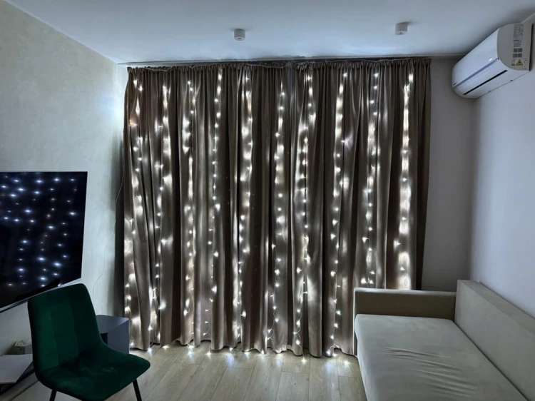 KURTYNA ŚWIĄTECZNA 380 LED OŚWIETLENIE LAMPKI NA CHOINKĘ BARWA ZIMNA CIEPŁA