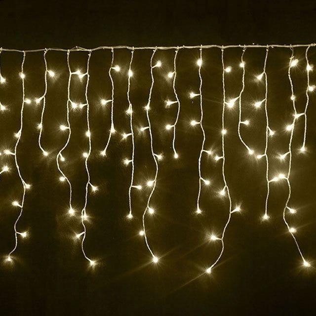 ŚWIATEŁKA ZEWNĘTRZNE 200 LED + 16 gratis Sople Girlandy na balkon kurtyna