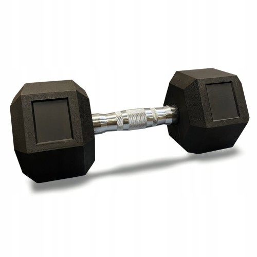 Hantla hantle hex żeliwny do ćwiczeń gumowany żeliwo 15kg powlekane