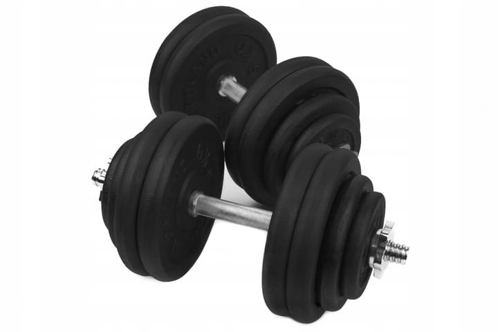 HANTLE ŻELIWNE 2x30 kg gryf Talerze zestaw 60kg