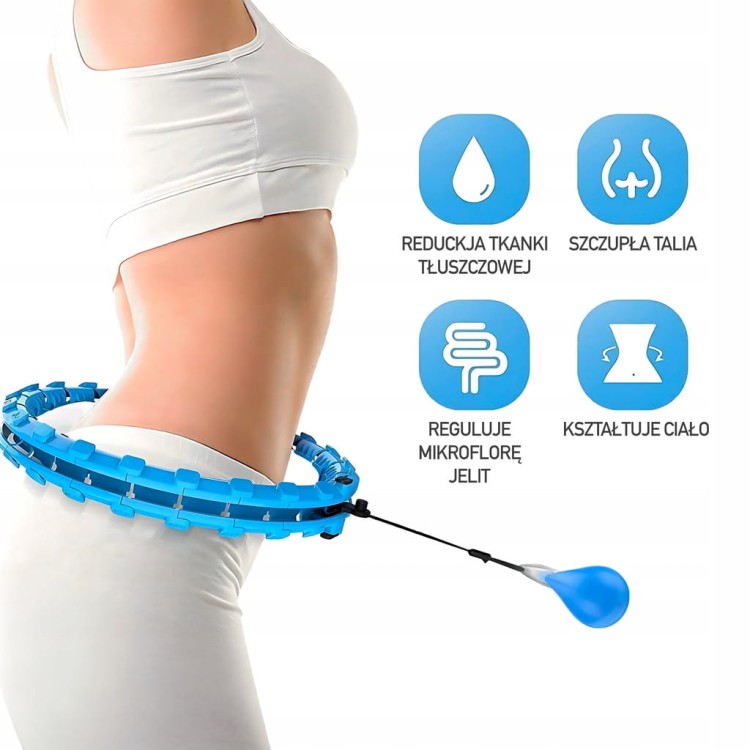 HULA HOOP Z OBCIĄŻENIEM ODCHUDZAJĄCE KOŁO HULAHOP MASUJĄCE HULA HOP