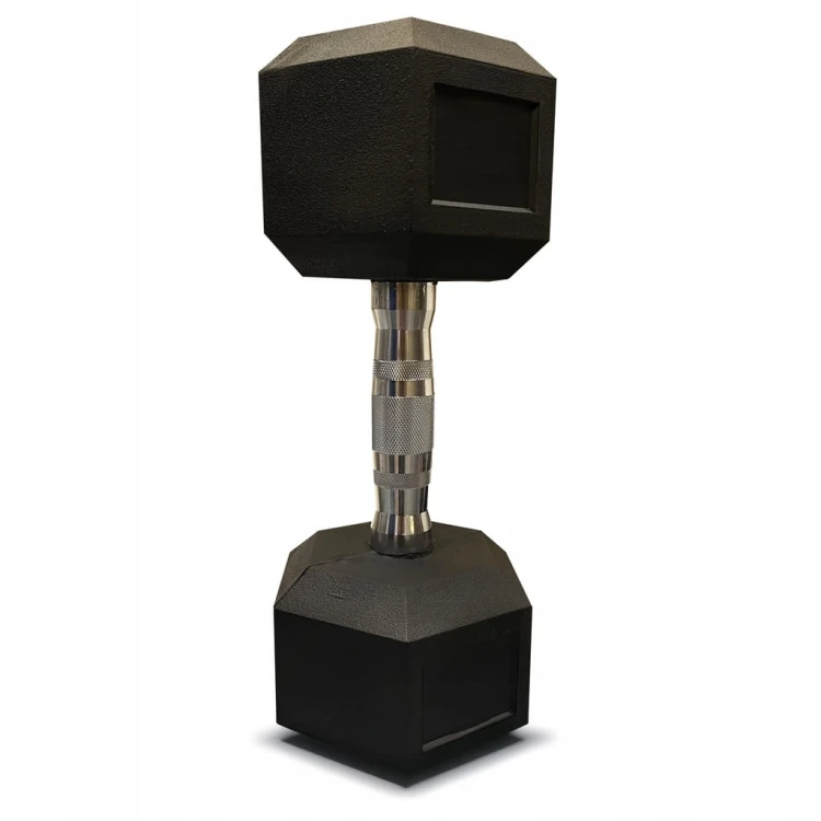 Hantla hantle hex żeliwny do ćwiczeń gumowany żeliwo 7,5kg powlekane