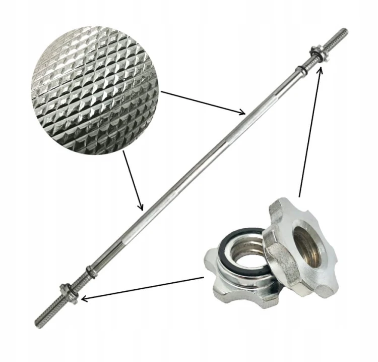 Gryf Prosty stalowy sztanga 120cm 25mm stalowy