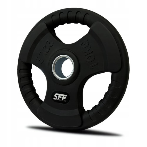 OBCIĄŻENIE OLIMPIJSKIE KRĄŻEK 10KG GUMOWANE 51MM WYTRZYMAŁE SOLIDNE Talerz