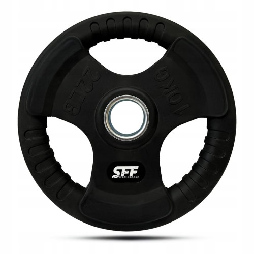 OBCIĄŻENIE OLIMPIJSKIE KRĄŻEK 10KG GUMOWANE 51MM WYTRZYMAŁE SOLIDNE Talerz