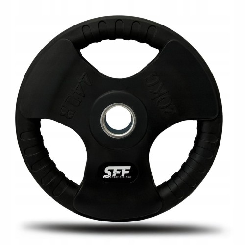 OBCIĄŻENIE OLIMPIJSKIE KRĄŻEK 20KG GUMOWANE 51MM WYTRZYMAŁE SOLIDNE Talerz