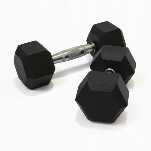hantel żeliwny hex 2x1kg żeliwne do ćwiczeń gumowany żeliwo powlekane