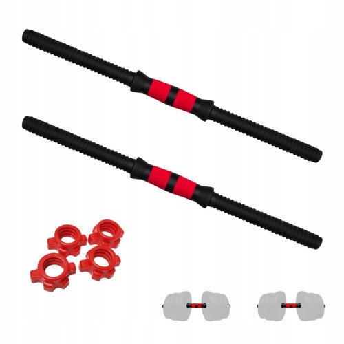 Hantle bitumiczne 2x17,5KG regulowane talerz kompozytowy + 2x gryf 51 cm