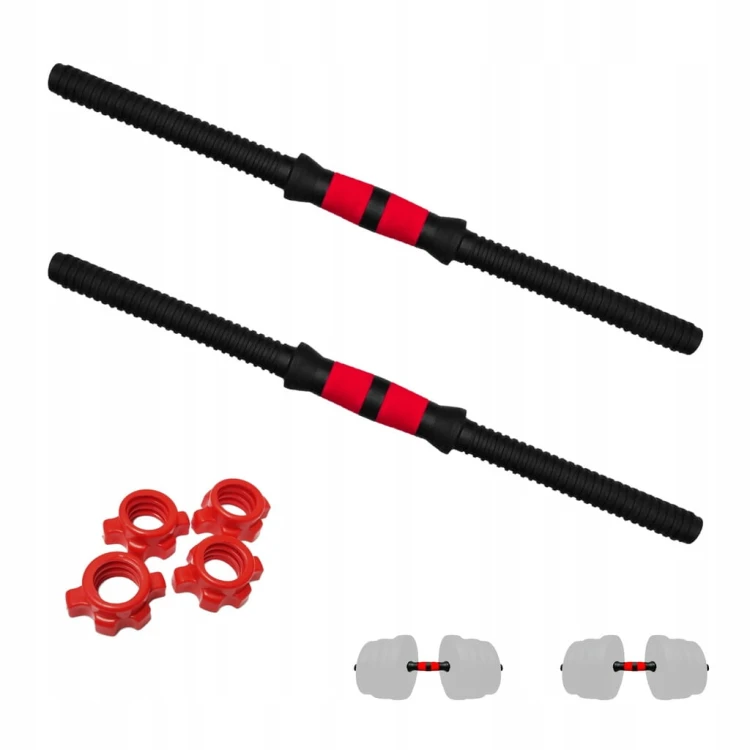 Hantle bitumiczne 2x17,5KG regulowane talerz kompozytowy + 2x gryf 51 cm