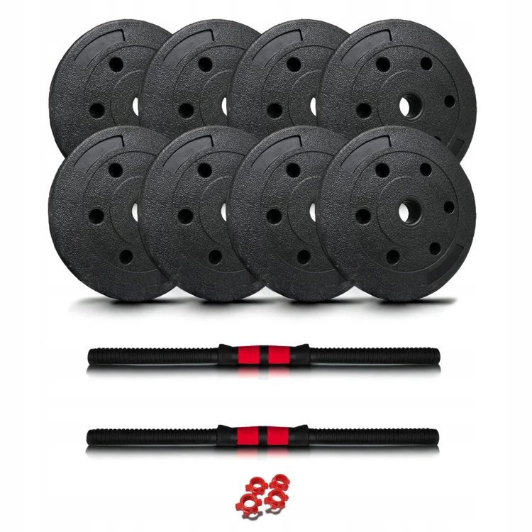 Hantle bitumiczne 2x12,5KG regulowane talerz kompozytowy + 2x gryf 51 cm