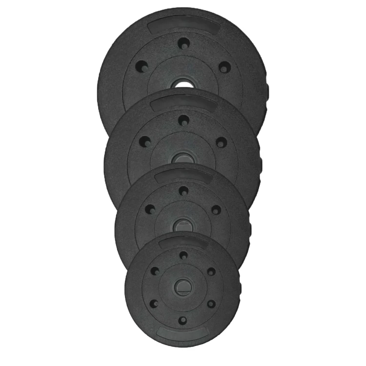 Hantle bitumiczne 2x12,5KG regulowane talerz kompozytowy + 2x gryf 51 cm