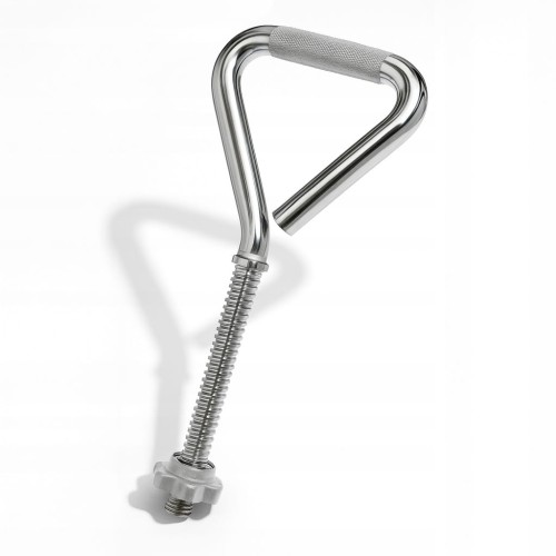 Uchwyt żeliwny gryf kettlebell chromowany ryflowany regulowany