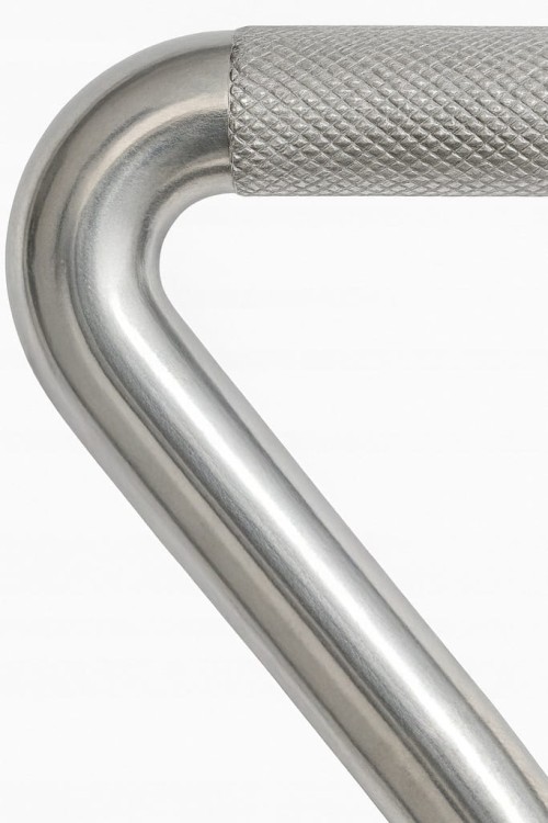 Uchwyt żeliwny gryf kettlebell chromowany ryflowany regulowany