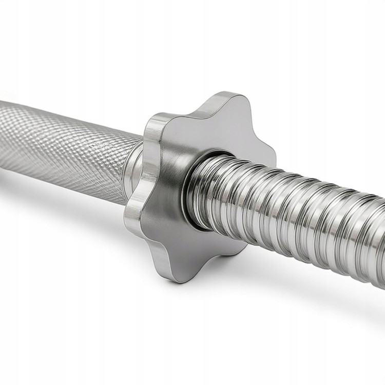 GRYF PROSTY 200cm stalowy sztanga 30mm pełny zaciski nakrętki siłownia