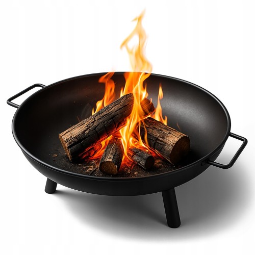 Palenisko OGRODOWE 60 cm pod grill kociołek ognisko stalowe czarne