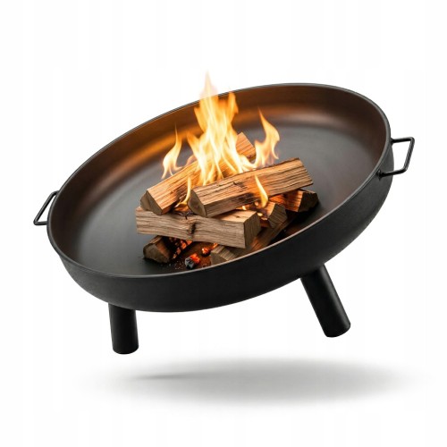 Palenisko OGRODOWE 80 cm pod grill kociołek ognisko stalowe czarne duże