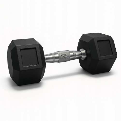 Hantla hantle hex żeliwny do ćwiczeń gumowany żeliwo 2x22,5kg powlekane