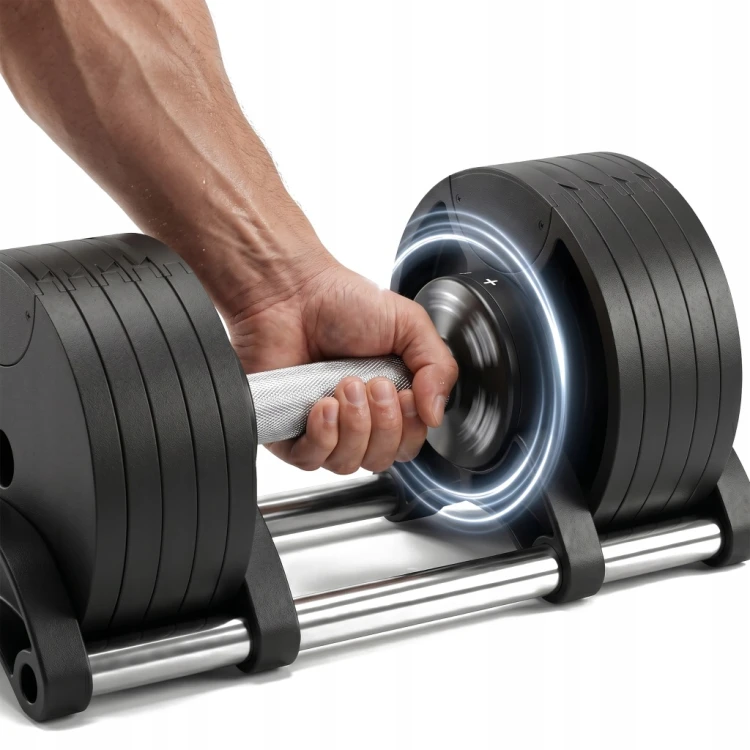 Regulowana hantla magnetyczna 20kg żeliwna szybki system regulacji automat