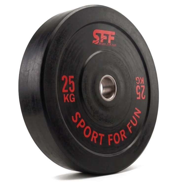 BUMPER OBCIĄŻENIE OLIMPIJSKIE GUMOWANE TALERZ NA GRYF 2x25KG ZESTAW 50KG