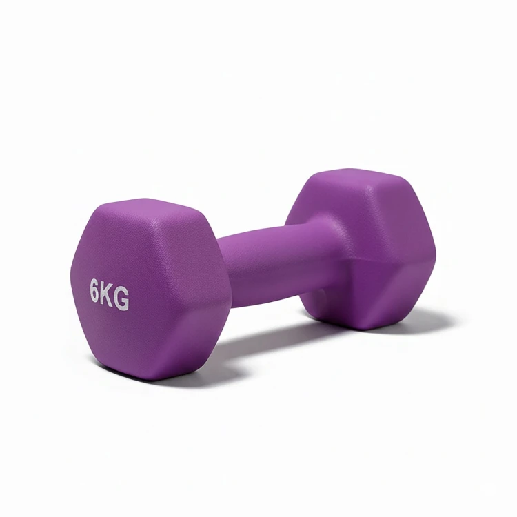 ŻELIWNY HANTEL NEOPRENOWY HANTELKI DO ĆWICZEŃ MIĘŚNI TRENING CIĘŻARKI 2x6KG