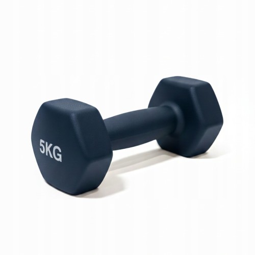ŻELIWNY HANTEL NEOPRENOWY HANTELKI DO ĆWICZEŃ MIĘŚNI TRENING CIĘŻARKI 2x5KG