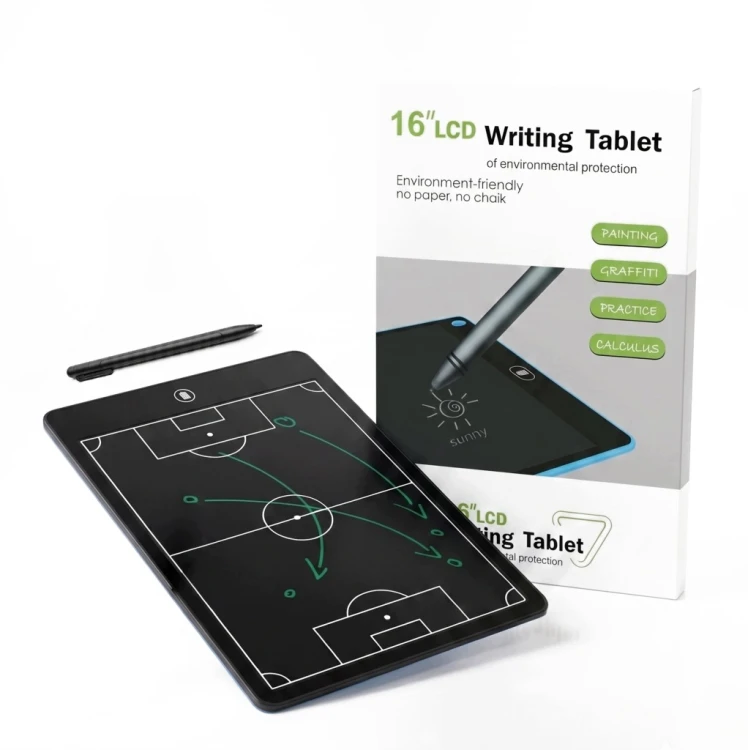 TABLET TABLICA TAKTYCZNA PIŁKARSKA LCD Z RYSIKIEM DO RYSOWANIA Z BATERIĄ