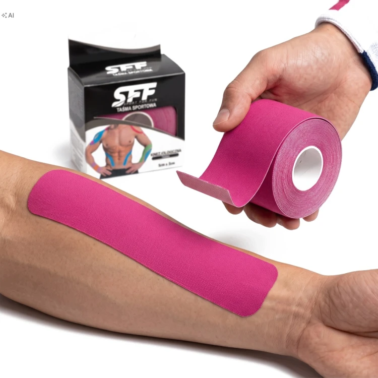 TAŚMA KINEZJOLOGICZNA SPORTOWA DO TAPEINGU TAPOWANI0E KINESIO WODOODPORNA