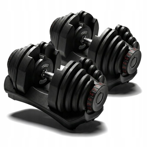 Zestaw 2 x Hantla magnetyczna regulowana 5 - 40 kg REGULOWANE ŻELIWNE