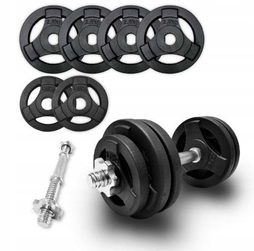 HANTLA ŻELIWNA 1x15kg gryf kierownica