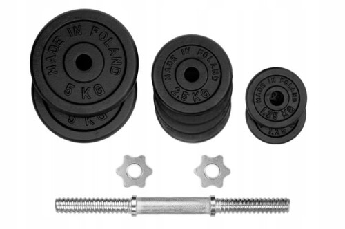 HANTLA ŻELIWNA 1x25kg hantel 25kg gryf obciążenie