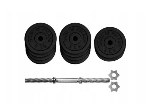 HANTLA ŻELIWNA 1x50 kg hantel 50kg gryf obciążenie