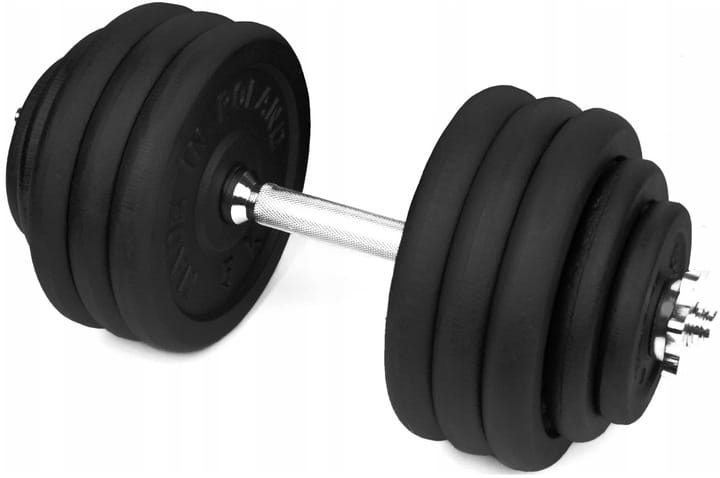 HANTLA ŻELIWNA 1x45 kg hantel 45kg gryf obciążenie
