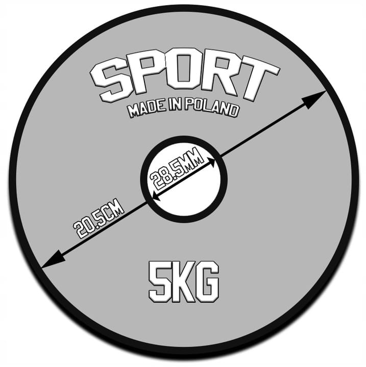 HANTLA ŻELIWNA 1x45 kg hantel 45kg gryf obciążenie