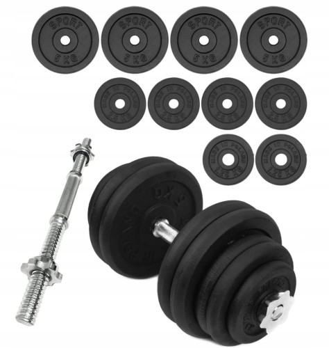 HANTLA ŻELIWNA 1x35kg hantel 35kg gryf obciążenie